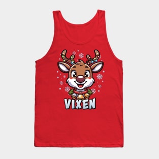 Santa’s Reindeer Vixen Xmas Group Costume Tank Top